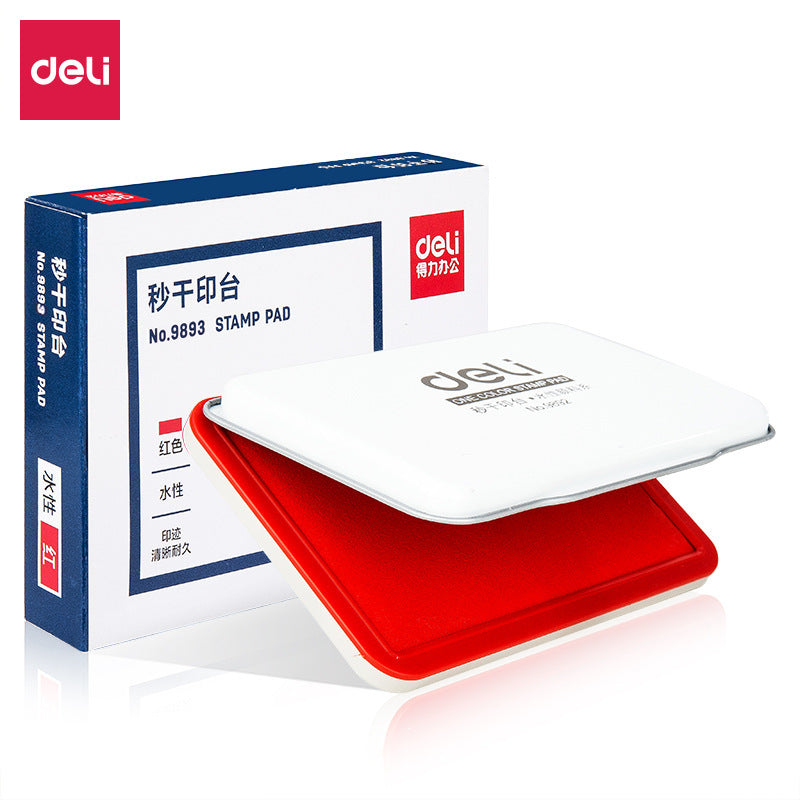 Deli printing pad quick drying financial seal box printing pad large printing pad replenishment solution + liquid filling printing pad oil wholesale