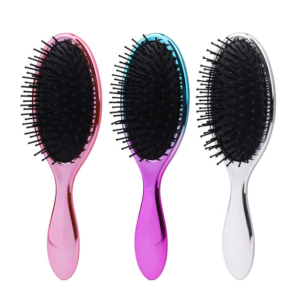 Cross-border comb spot electroplated air cushion comb gradual change massage comb hairdressing smooth hair styling comb women curling comb