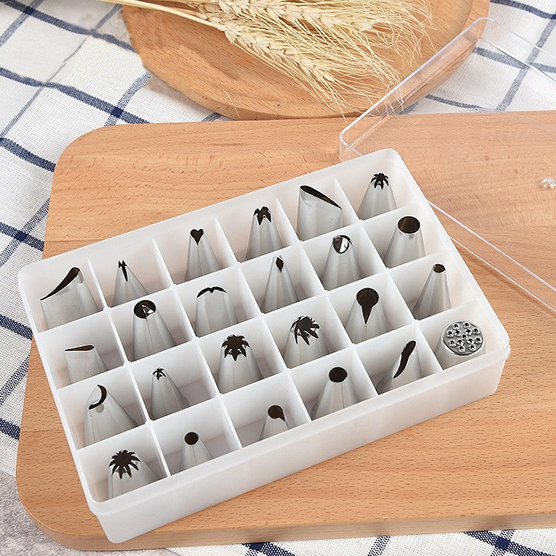 Hot Sale Stainless Steel Piping Nozzle 24 Head Cake Piping Nozzle Set/Piping Nozzle (Boxed)