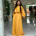 European and american cross-border women's clothing  summer new collection: round neck irregular lantern sleeve top and beaded wide-leg pant set