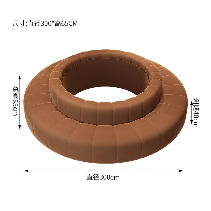 Trendy creative sofa for shopping malls, clubs, and lounges - large round sofa, reception sofa, reversible seating sofa