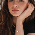 European and american style 26 alphabet letter bracelet for women - fashionable, minimalist, elegant stainless steel heart letter bracelet