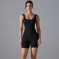 Fashion nude sports beautiful back yoga clothes all-in-one v-shaped back waist hip lifting jumpsuit running fitness jumpsuit
