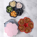 spot 5-link heart-shaped silicone meat filling mold with silicone cover hamburger patty ice tray jelly food supplement mold