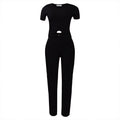 D277 cross-border sourcing:   summer new arrival - solid color ribbed casual fashion set, european and american style two-piece outfit