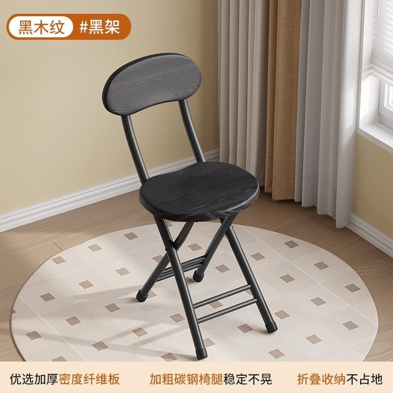 Folding chair folding stool popular simple household dining chair white negotiation chair portable training chair dormitory outdoor chair bamboo