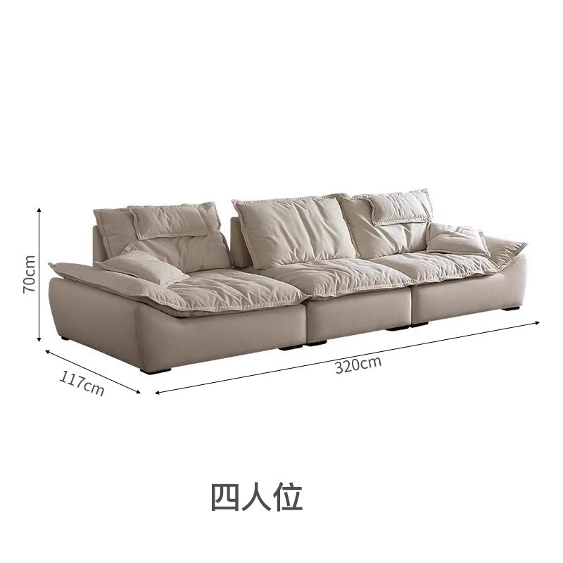 Foshan extra wide seat deep high back adjustable fabric auckland sailboat sofa anti-cat claw cream style sofa