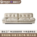 Foshan factory personalized cloud sofa italian living room straight row all-in-one cream style small apartment fabric sofa