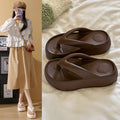 Thick sole flip-flops women's wedge heel flip-flops eva slippers summeroutwear non-slip heightening sandals summer sandals