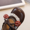 Vancahao girls' stylish and cute cartoon bow princess shoes - new spring/autumn collection for toddlers and little girls - leather shoes