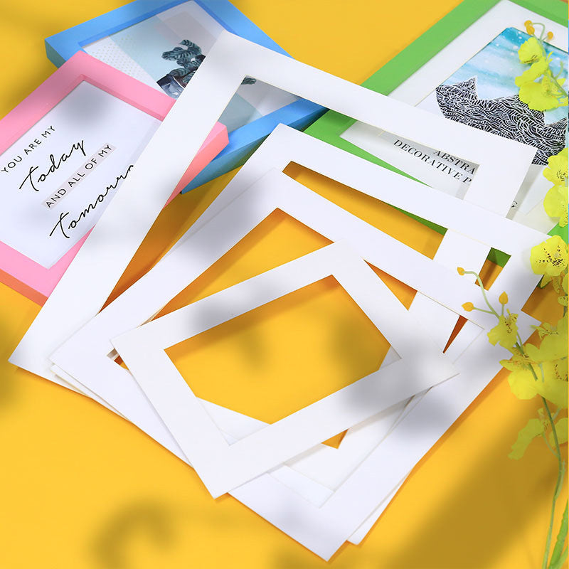 Photo frame picture frame lined cardboard mounted A4a3 paper 10 inch 12 16 18 20 24 square 4k8K white