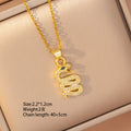 [copper inlaid with zirconium] cross-border hot-selling snake-shaped necklace for women, personalized fashion stainless steel elegant accessible luxury clavicle chain jewelry