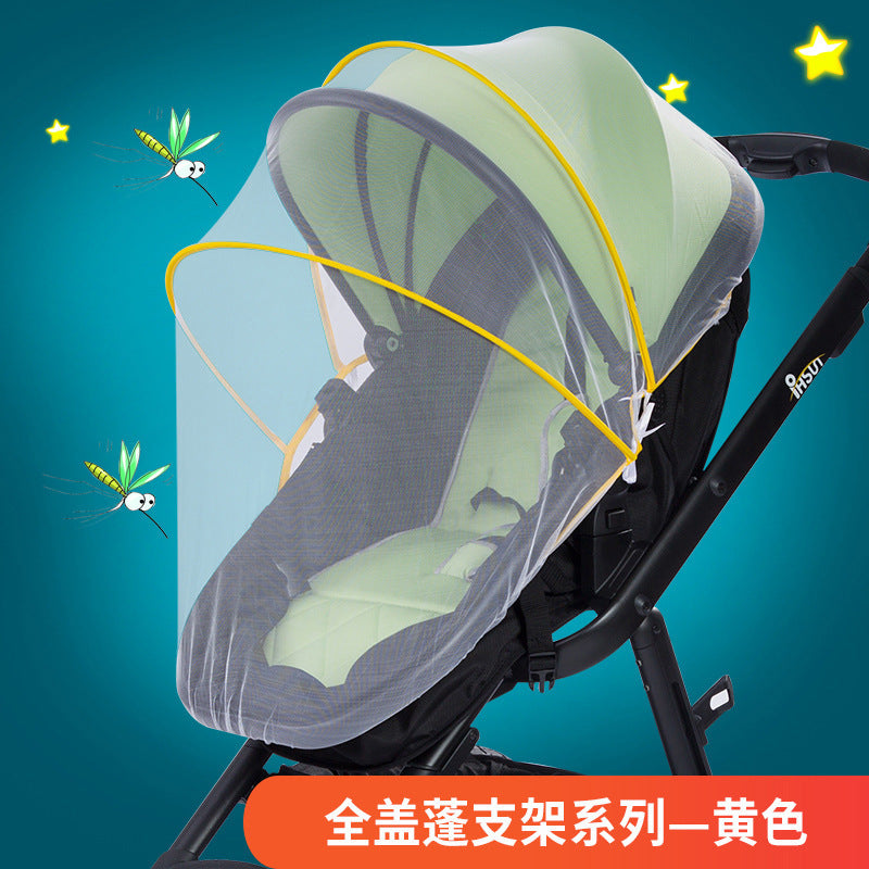 Stroller mosquito net Full cover universal anti-mosquito breathable encryption Stroller trolley High landscape bb car mosquito net