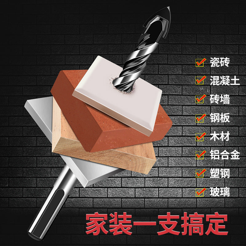 Tile drill bit glass ceramic concrete multi-function cement drill bit alloy punching hand drill triangular drill bit