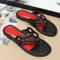 2025ch new women's low heel flat sandals & slippers - round toe, voltage laser design - cross-border e-commerce