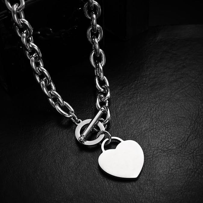 European and american style fashion double-layer love necklace for women patchwork cold style women's hip-hop long sweatshirtsweater chain ins trend