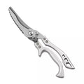 Multi-purpose kitchen shears - stainless steel scissors for chicken bones, food, fish bones, and delicatessen - heavy-duty and durable