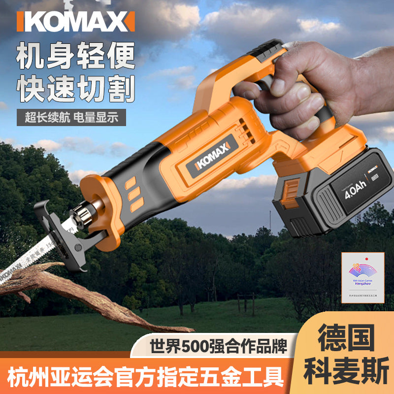 Lithium electric reciprocating saw tool suitfor home electric saber saw small outdoor handheld saw rechargeable work lumbering saw