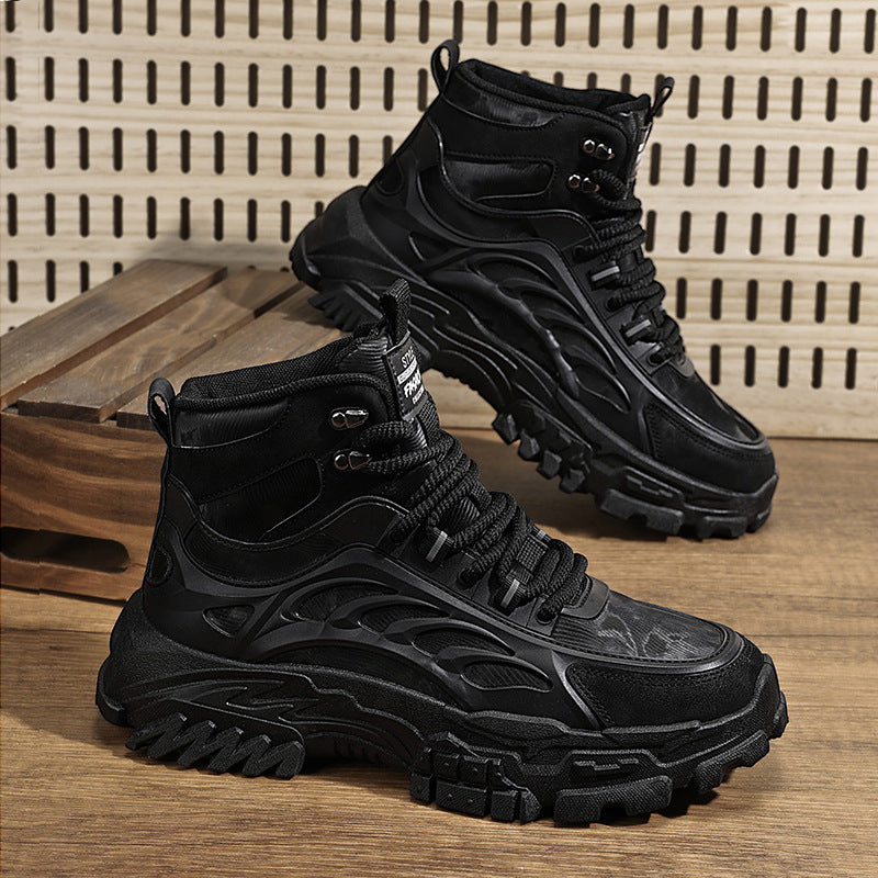 Men's shoes: new autumn 2025 men's martin boots - trendy, versatile work boots, slip-resistant, wear-resistant, thick-soled high-top boots