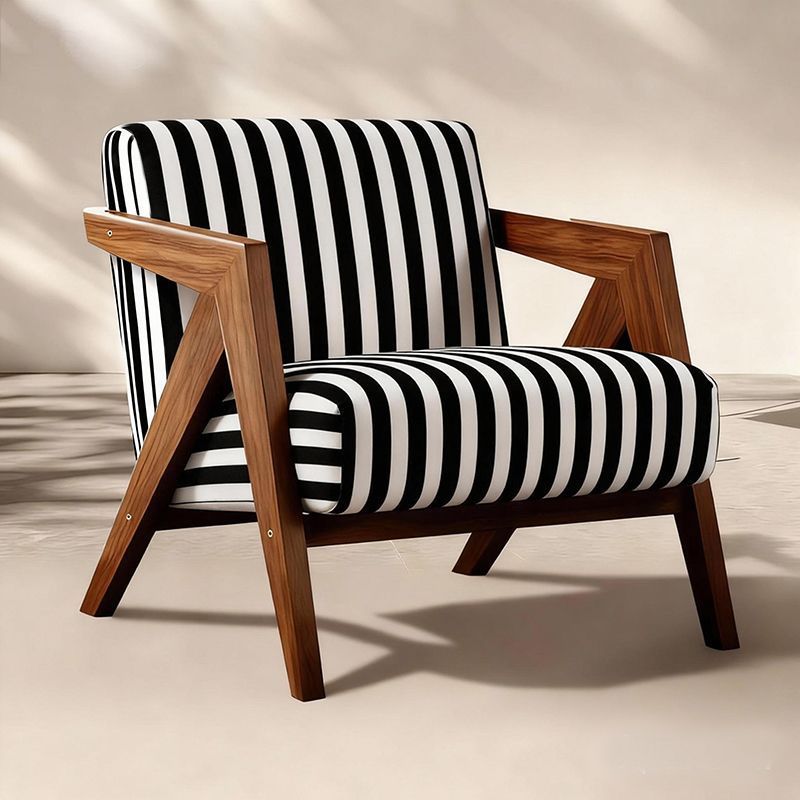 Scandinavian solid wood single sofa richard french medieval style living room sofa chair balcony casual chair lazy sofa