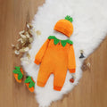 Baby halloween costume long sleeve romper hat and shoes set