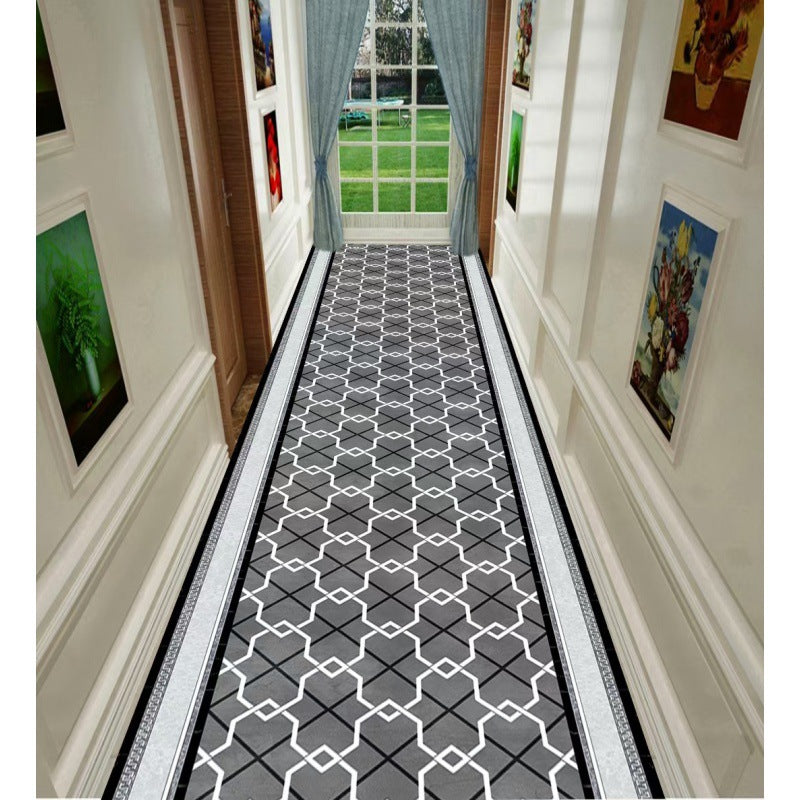 Minimalist modern 3d printed non-slip hallway carpet, hotel, mall, lobby, aisle floor mat roll, home use