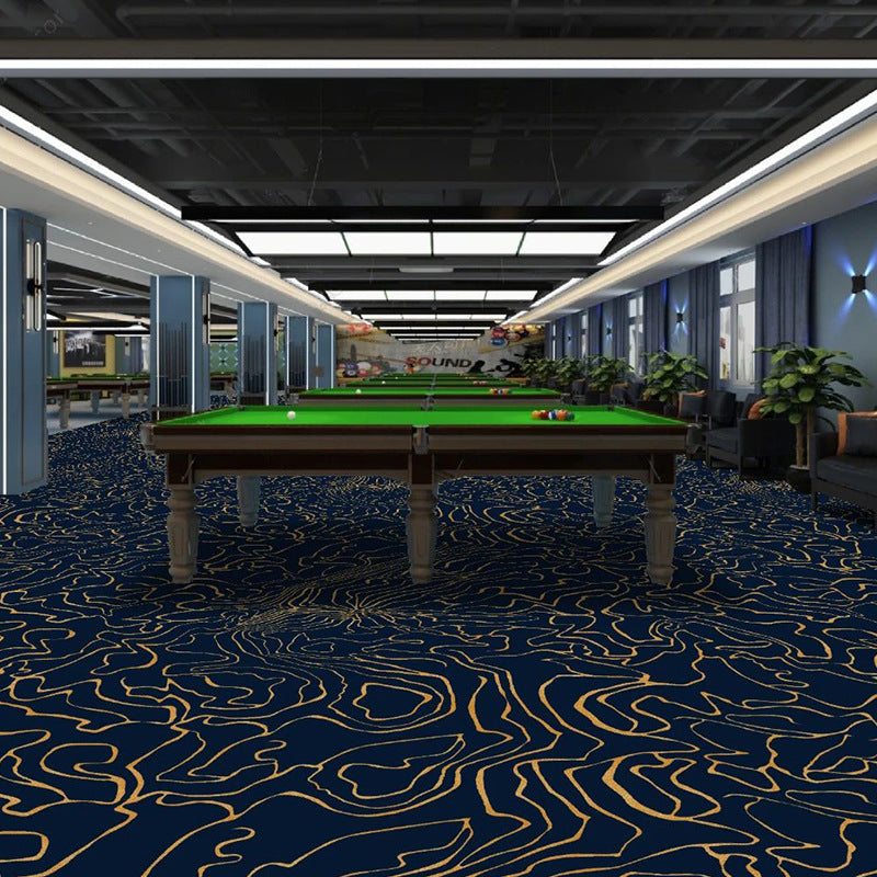 Custom billiard hall carpet - full coverage, printed design, large area, hotel & commercial billiard room nylon fire-retardant b1 carpet