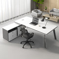 Customizable executive desk set - manager, ceo, chairman office - boss, finance director desk and chair combination - minimalist office, executive desk
