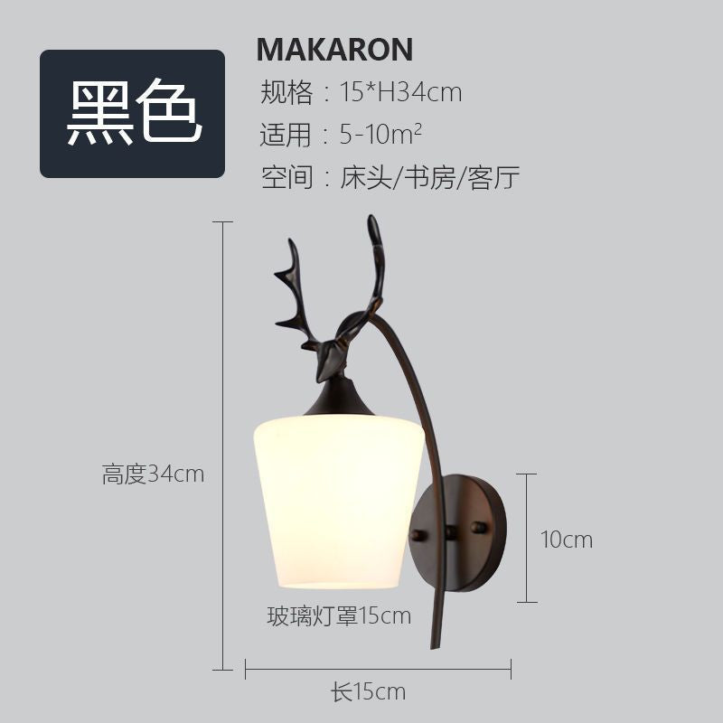 Nordic wall lamp bedroom bedside lamp modern casual creative hotel aisle lamp living room corridor wall lamp staircase lamp