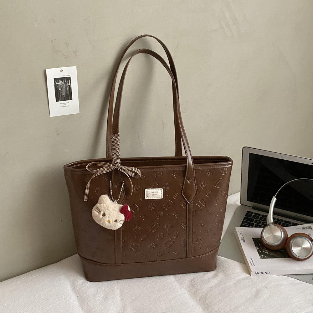 High-end retro bag for women, new autumn collection, versatile basket bag, fashionable and textured shoulder bag, large capacity tote bag