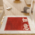 Entrance door mat, anti-slip red festive stain-resistant coil mat, no-wash wipeable  new arrival doormat