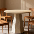 Microcement dining table - wabi-sabi style artistic dining table - waterproof, new minimalist design for cross-border e-commerce