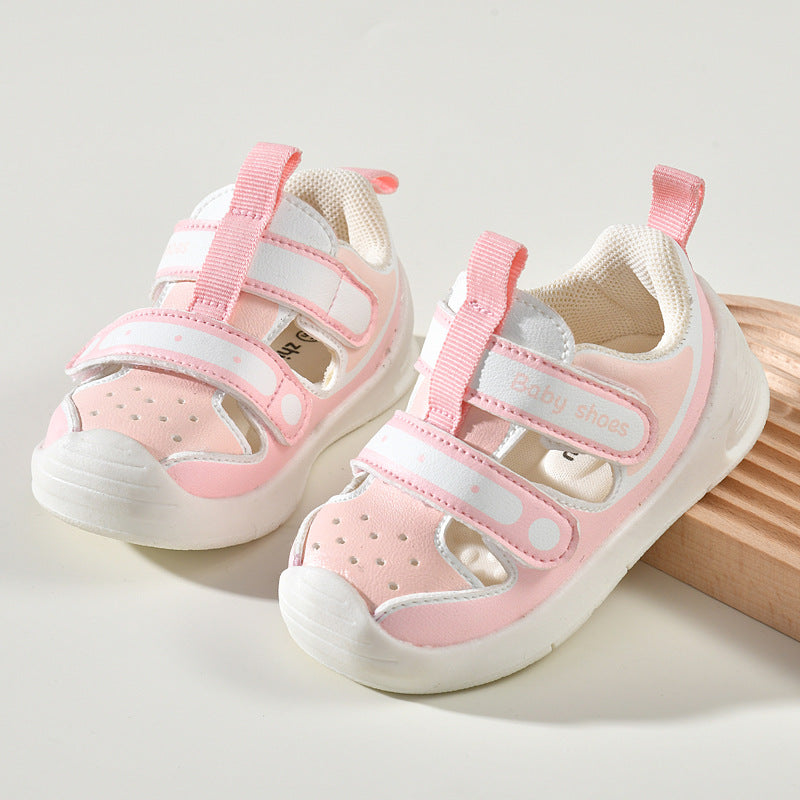 Baby sandals for boys, summer infant first walker shoes, 0-1-2 years old, soft sole baby and toddler functional shoes for girls