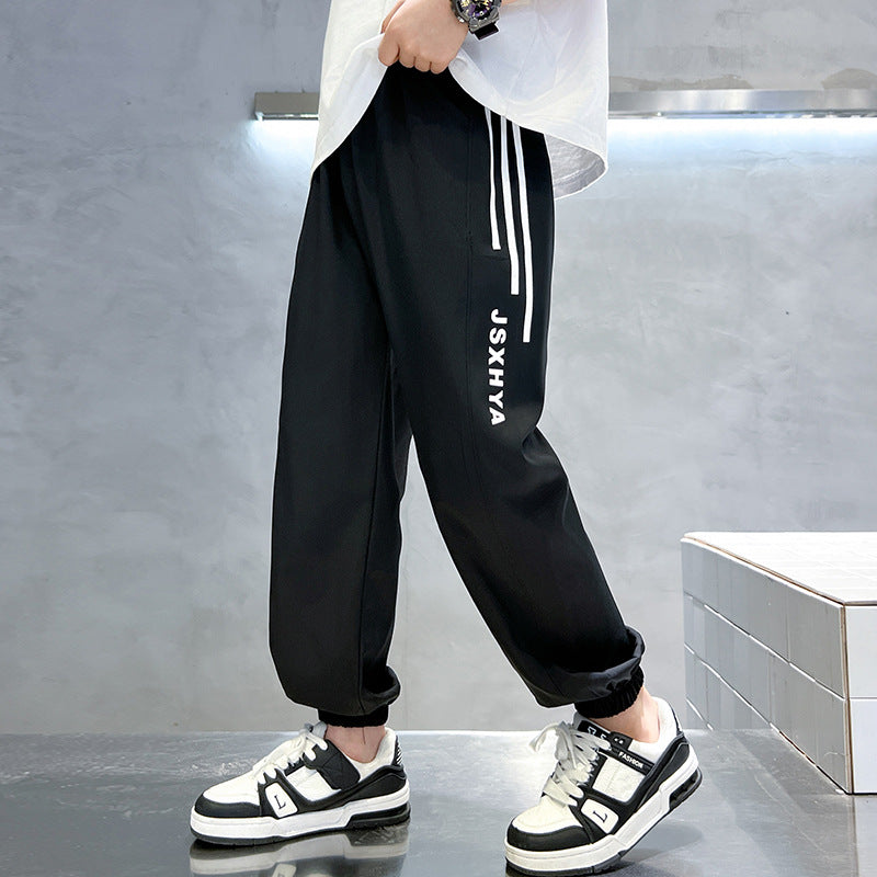 Boys' spring pants: new  styles for mid-to-large children - fashionable spring sport pants, casual sweatpants, trendy for boys