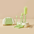 Portable bottle brush suit silicone bottle brush storage box travel size cleaning brush baby bottle cleaning brush