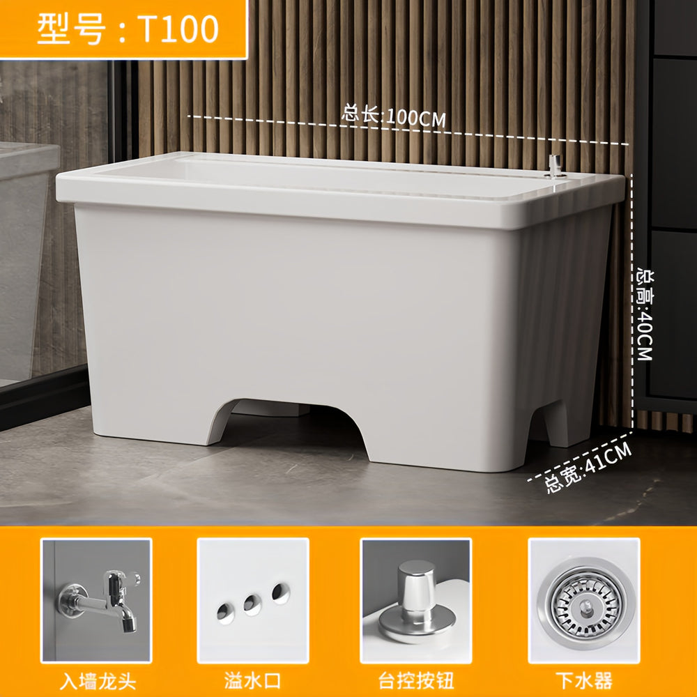 Tall ceramic balcony mop pool mop pool new arrivalfor home bathroom four-legged rectangular mop pool mop basin