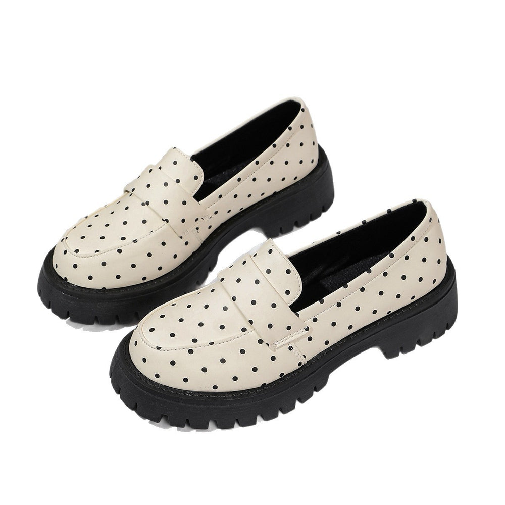 labeling & fulfillment: women's casual flats - spring  new arrivals - bowknot & polka dot design