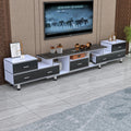 Solid wood seven-drawer white cabinet with black door [2.2-2.8]
