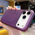 Ultra-thin pc hard case with magnetic attachment, matte ice mist finish, compatible with iphone 17, iphone 16, iphone 15, iphone 13 pro max - premium quality