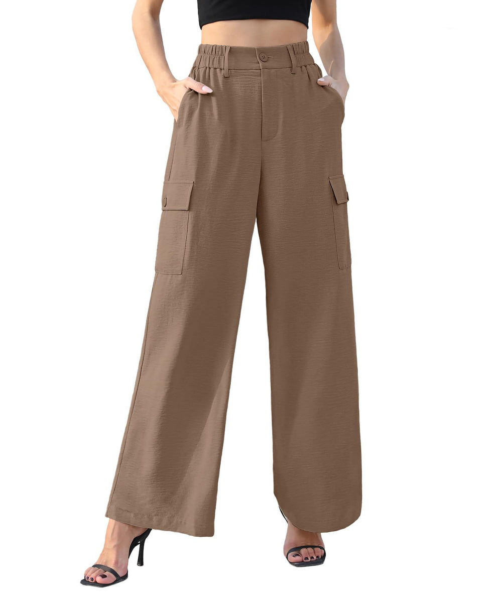 quick-dry sun protection ice silk cargo pants - women's summer lightweight high-waisted loose fit slimming casual straight leg hot girl style