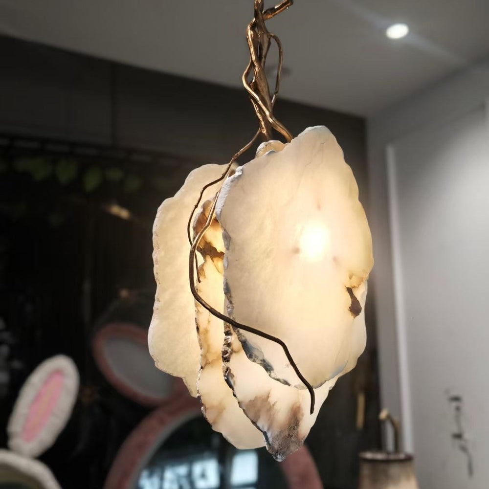 all-copper natural spanish marble small chandelier stylish model room bedside wall lamp art model room lighting fixtures
