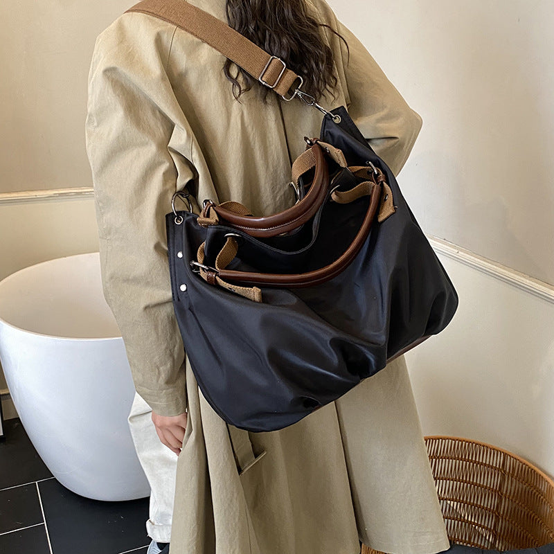 2025 new japanese retro workwear bag - women's multifunctional shoulder & crossbody bag - trendy, niche design, large capacity tote bag