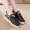export leather platform sneakers - women's white sneakers for students, new autumn 2025 collection, versatile athletic casual shoes