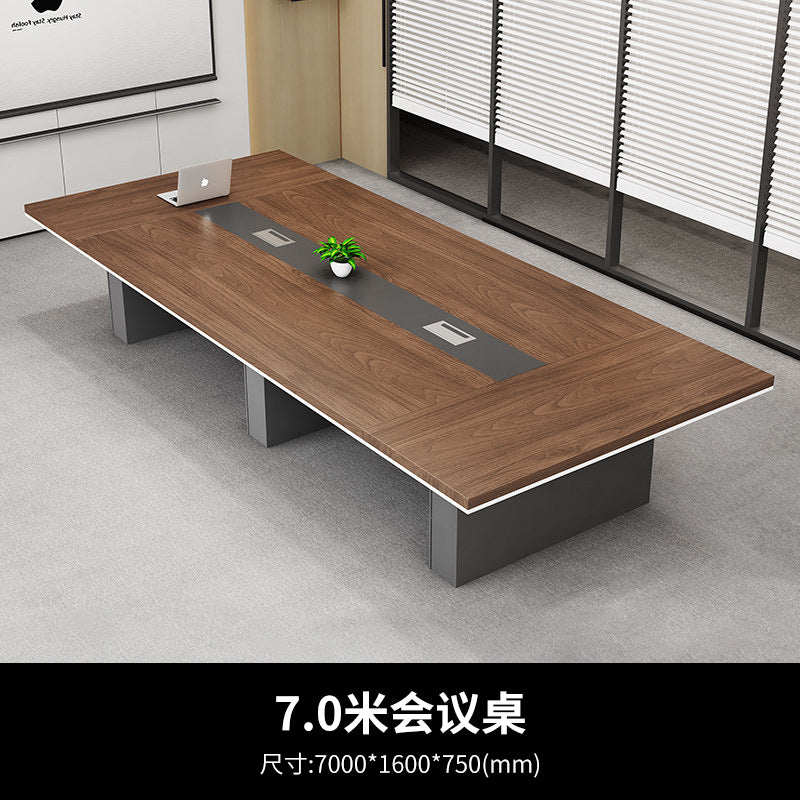 Saint-li conference table - long table for medium to large conference rooms - modern minimalist panel design - 6/8/12 person conference table and chairs