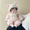 Winter clothing for men and women, baby heattech rompers, baby onesies, thickened newborn cute super cute outing clothes