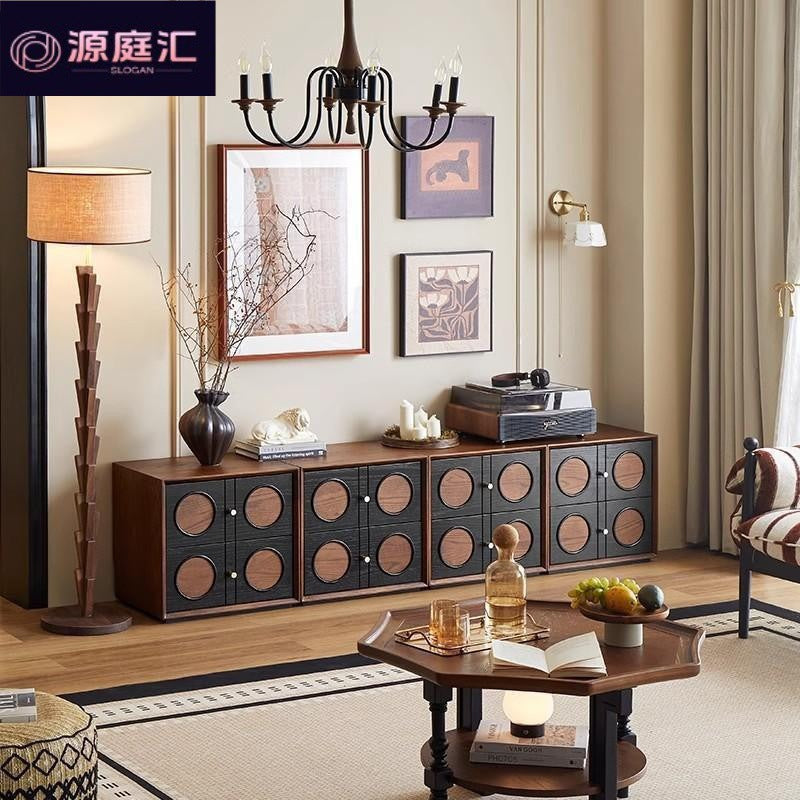 Medieval style chest of drawers solid wood chest of drawers for home sideboard living room tv cabinet storage cabinet bedroom storage card door cabinet