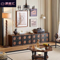 Medieval style chest of drawers solid wood chest of drawers for home sideboard living room tv cabinet storage cabinet bedroom storage card door cabinet