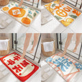 Cartoon cute absorbent bathroom mat, bedroom toilet rug, household entrance mat, non-slip doormat