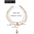 European and american cross-border summer beach soft clay imitation pearl beaded necklace niche irregular multi-layered starfish necklace