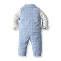 New spring/summer children's clothing: korean style plaid vest, pants, and top three-piece set. wholesale and dropshipping available for baby apparel